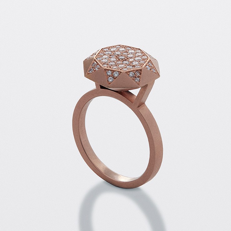 Diamond Ring - Red Gold